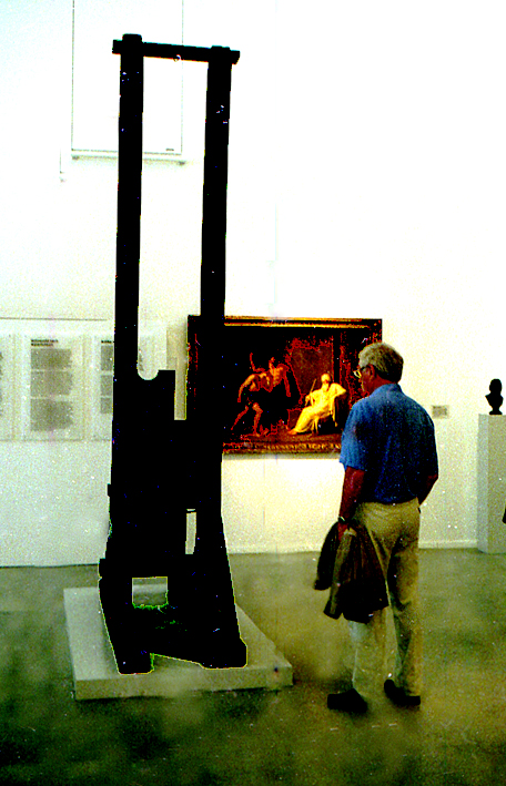 Guillotine on display in a museum